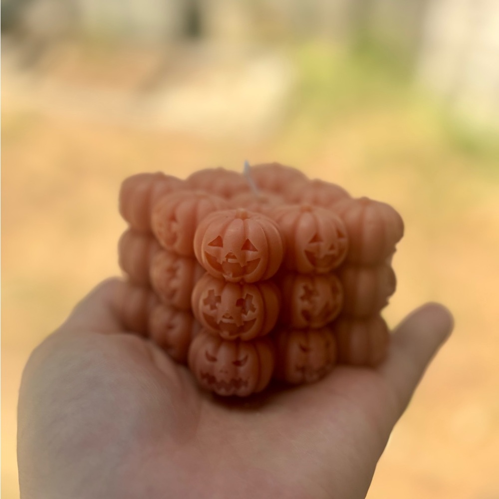 Pumpkin Cube Candle